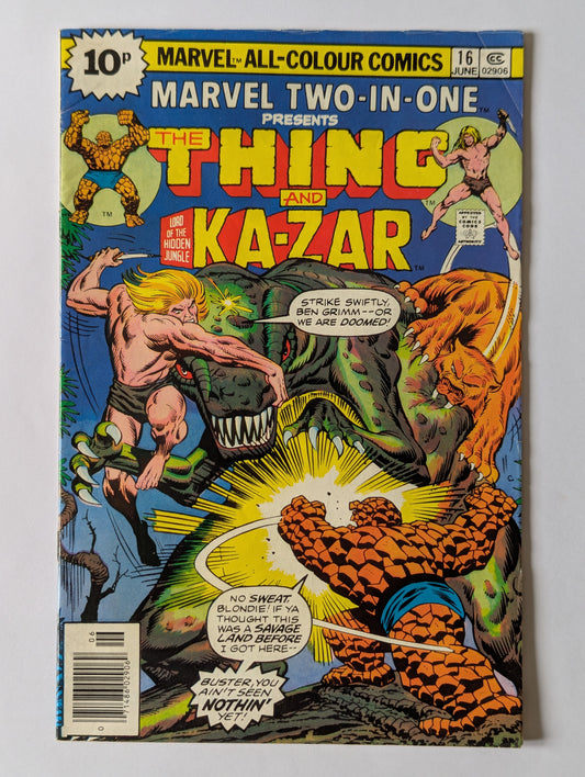 Marvel Two In One #16 Marvel Comic Book