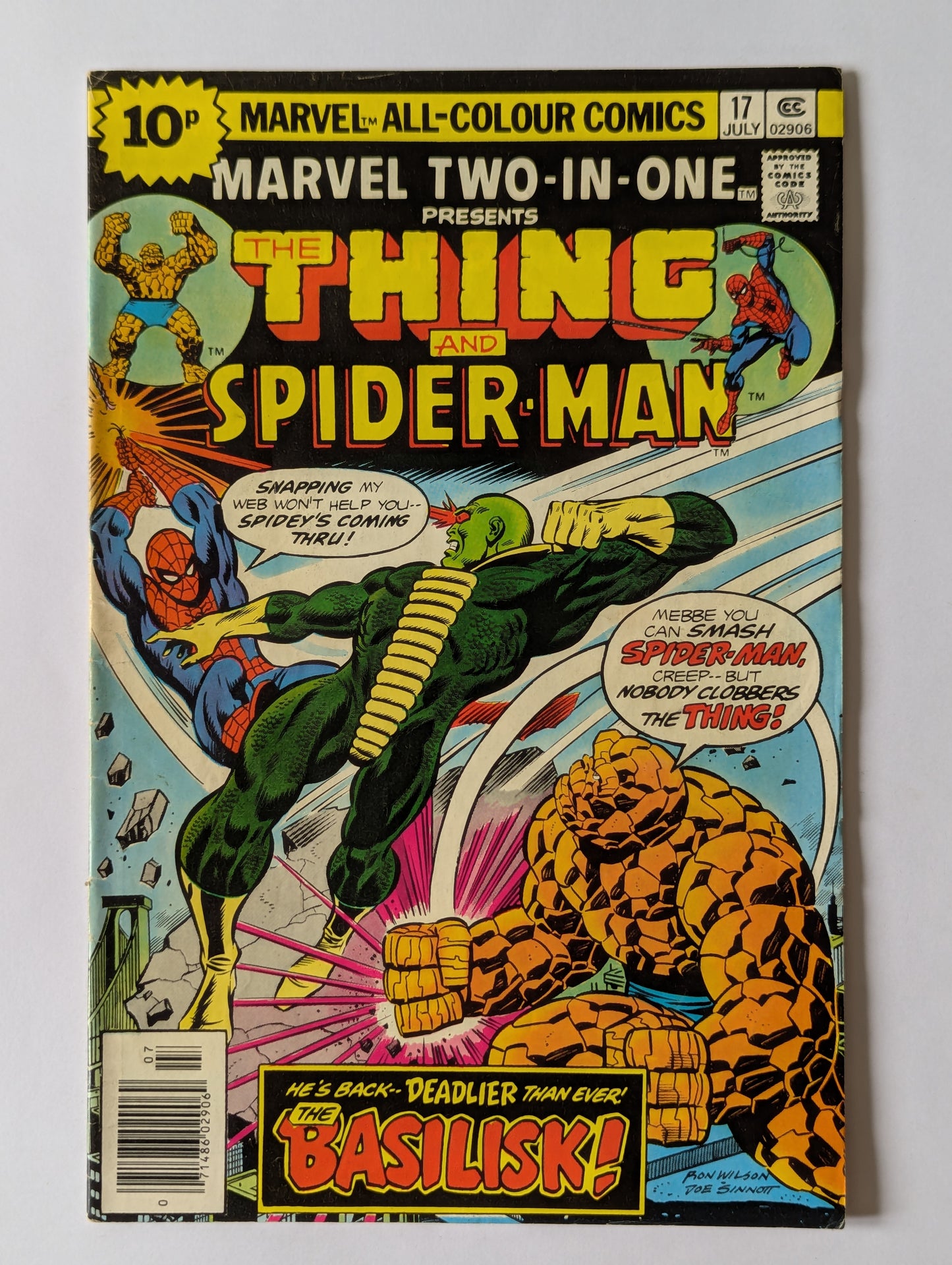 Marvel Two In One #17 Marvel Comic Book