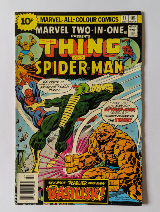 Marvel Two In One #17 Marvel Comic Book