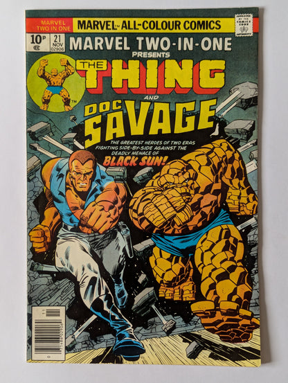 Marvel Two In One #21 Marvel Comic Book