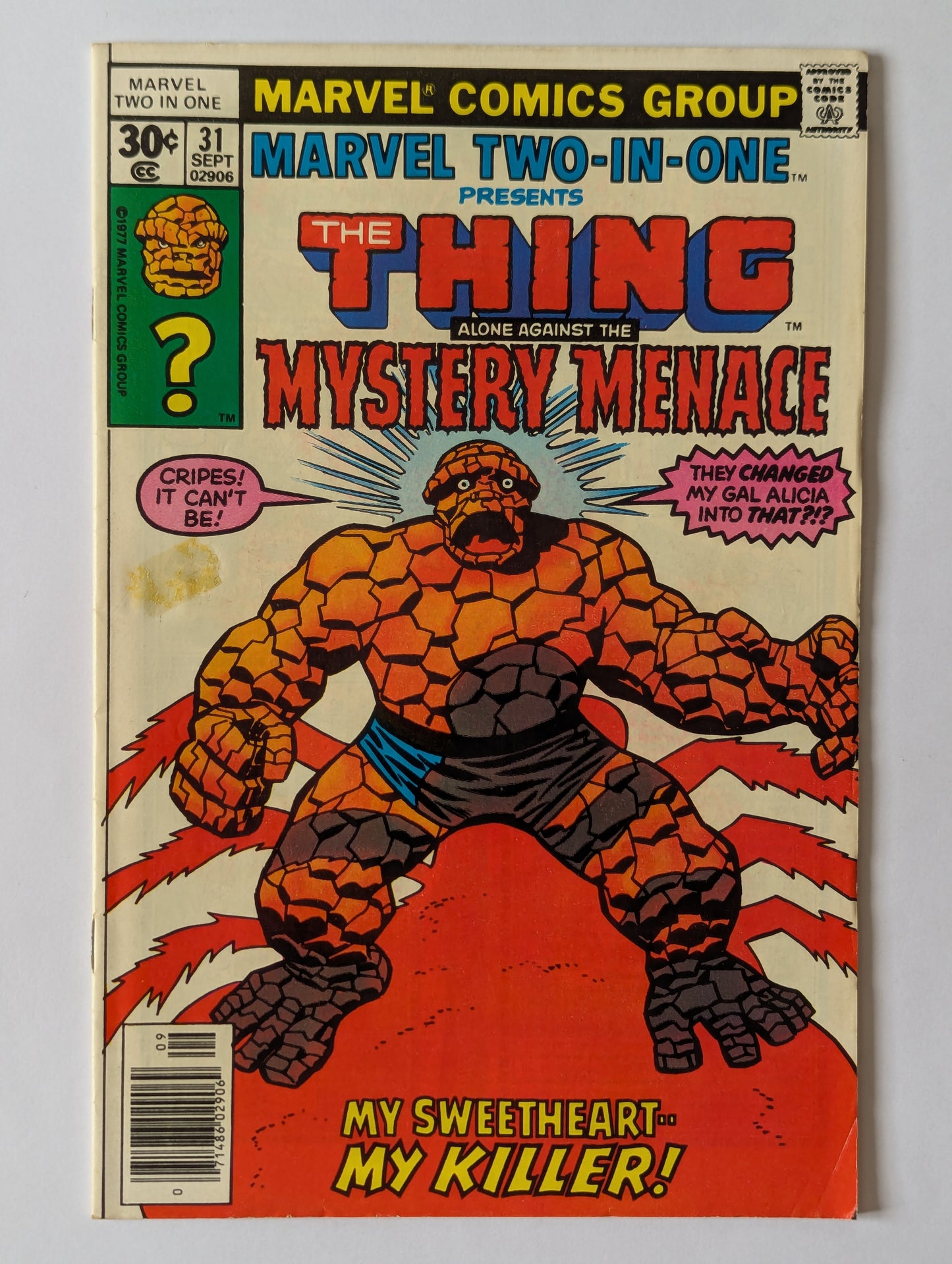 Marvel Two In One #31 Marvel Comic Book
