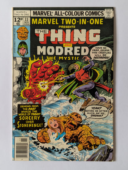 Marvel Two In One #33 Marvel Comic Book
