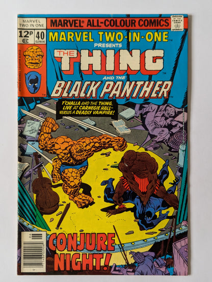 Marvel Two In One #40 Marvel Comic Book