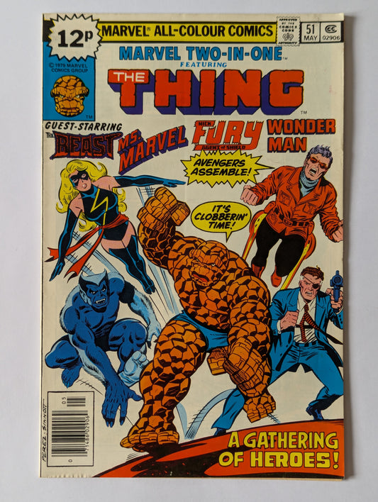 Marvel Two In One #51 Marvel Comic Book