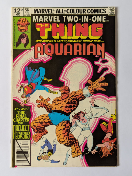 Marvel Two In One #58 Marvel Comic Book
