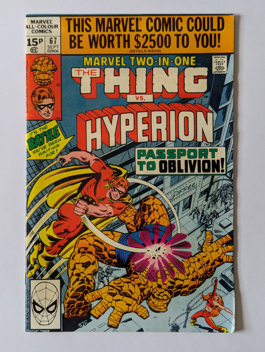 Marvel Two In One #67 Marvel Comic Book