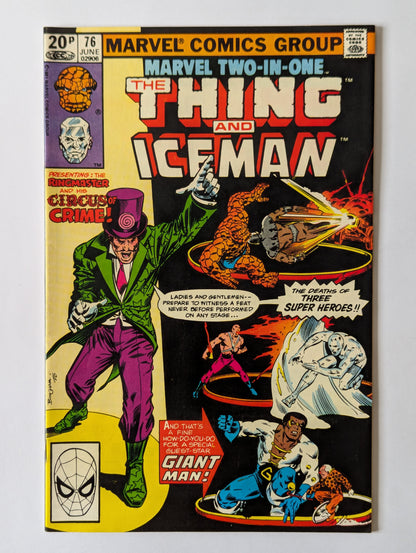 Marvel Two In One #76 Marvel Comic Book