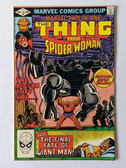 Marvel Two In One #85 Marvel Comic Book