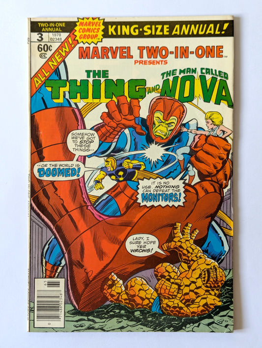 Marvel Two In One Annual #3 Marvel Comic Book