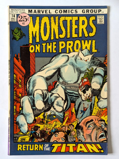 Monsters on the Prowl #14 Marvel Comic Book