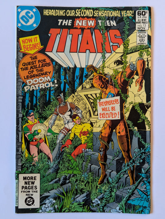New Teen Titans #13 DC Comic Book