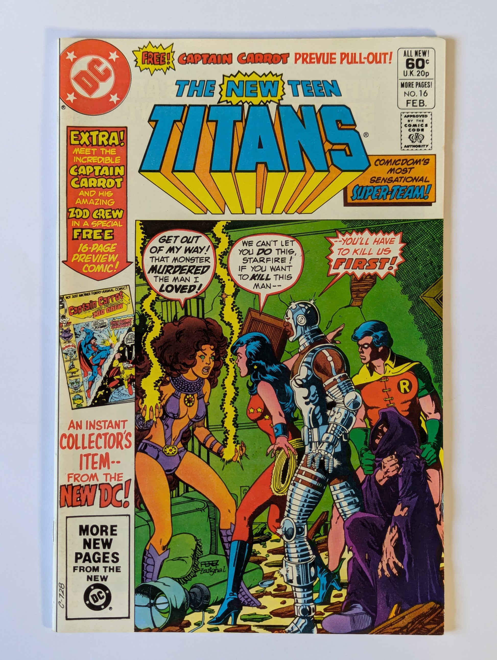 New Teen Titans #16 DC Comic Book