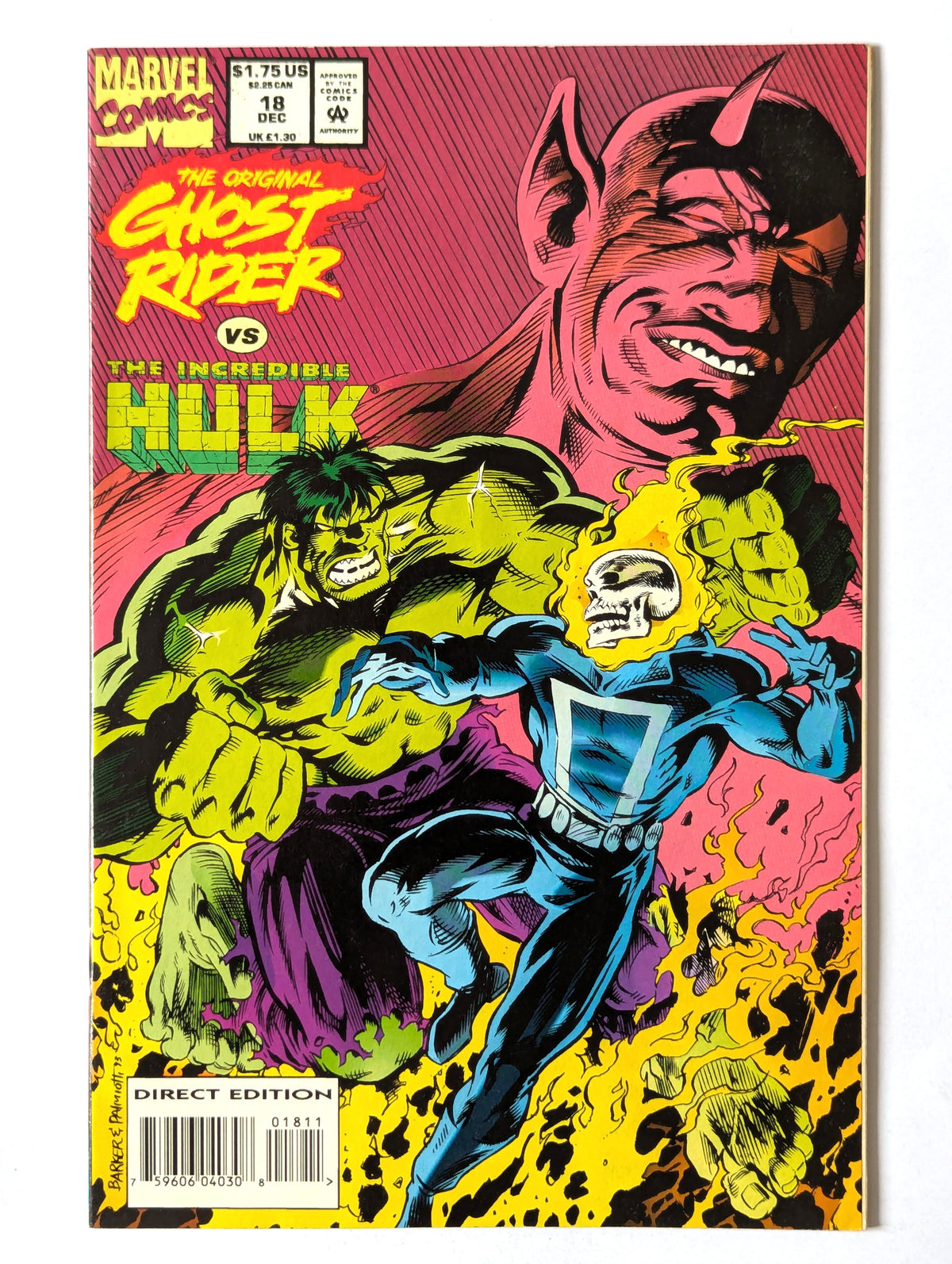 Original Ghost Rider #18 Marvel Comic Book