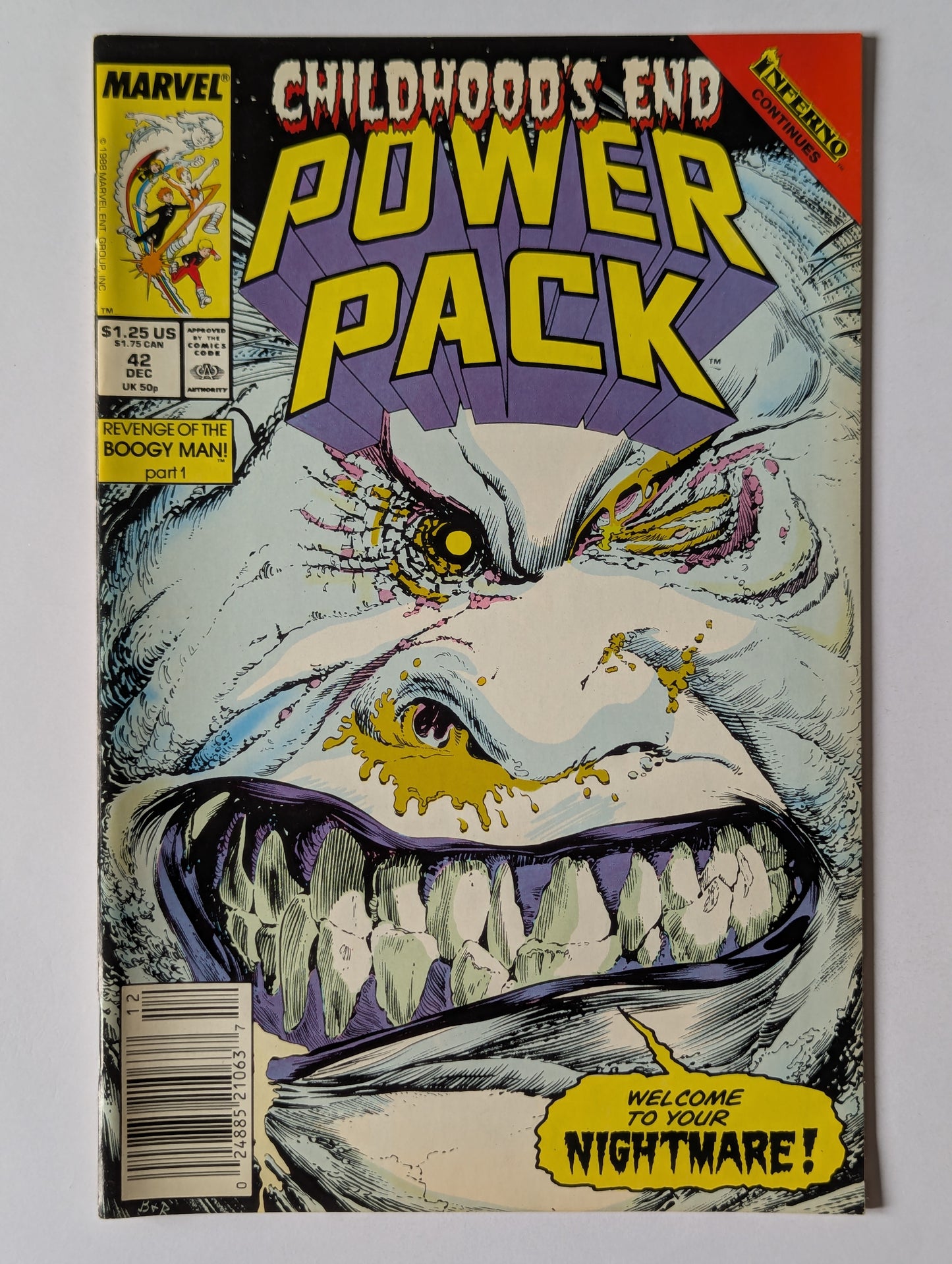Power Pack #42 Marvel Comic Book