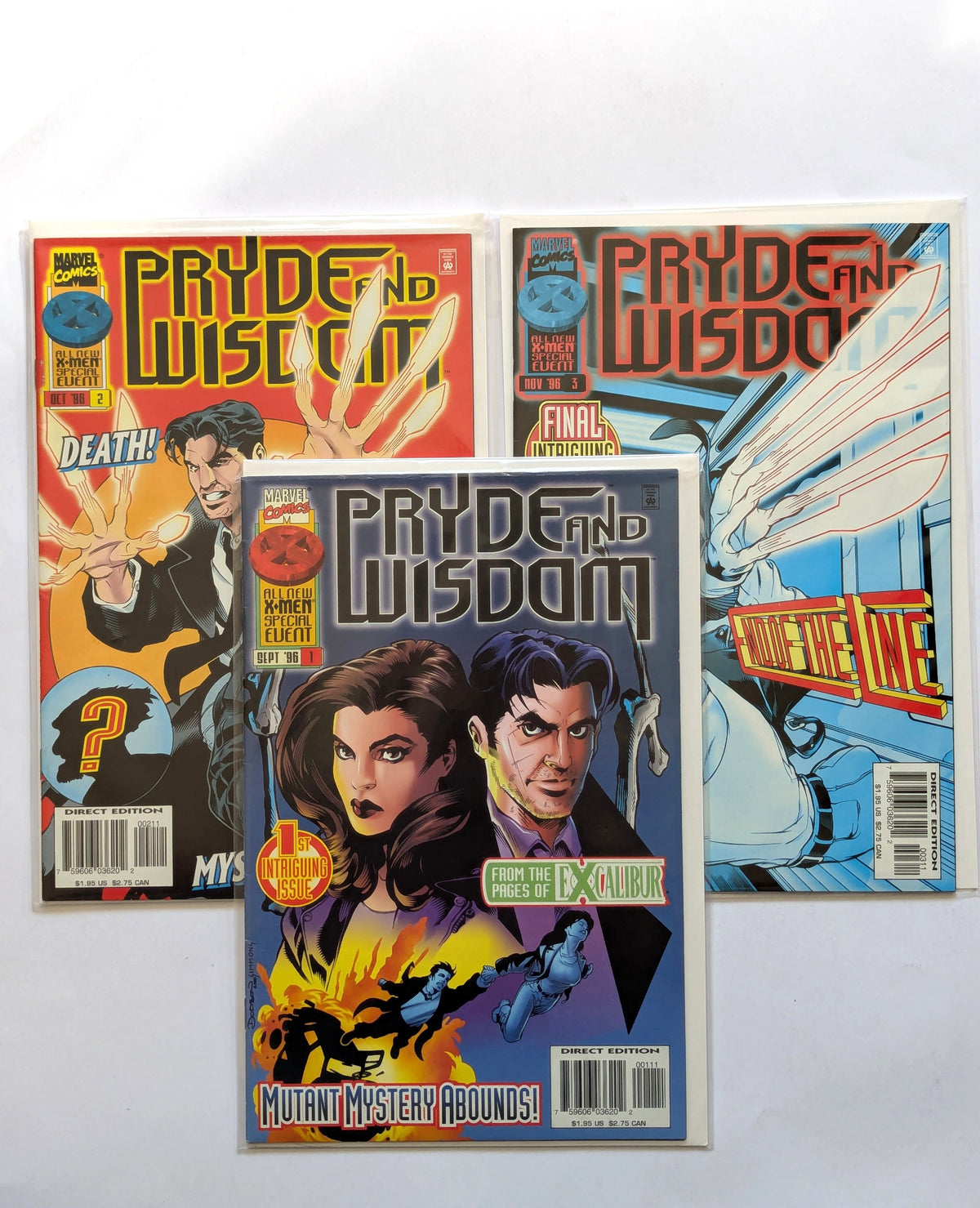 Pryde and Wisdom #1-3 Limited Series Marvel Comic Book Set