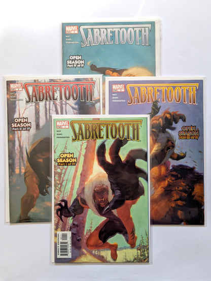 Sabretooth #1-4 2004 Limited Series Complete Marvel Comic Book Set
