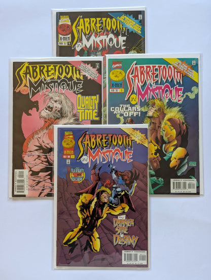 Sabretooth and Mystique #1-4 Limited Series Marvel Comic Book Set