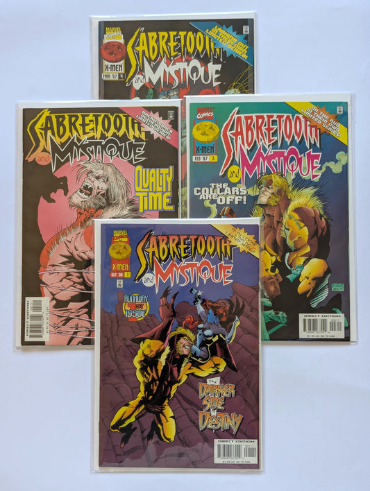 Sabretooth and Mystique #1-4 Limited Series Marvel Comic Book Set