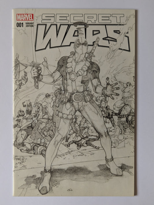 Secret Wars #1 (2015 Series) - Deadpool Sketch Variant
