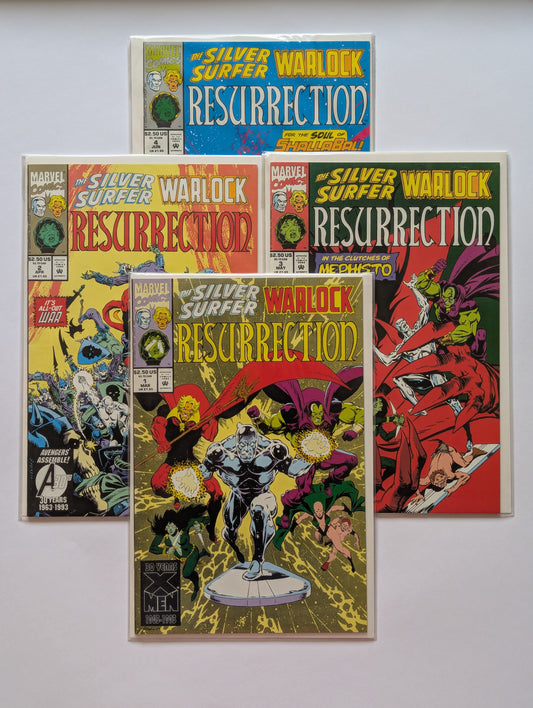 Silver Surfer Warlock Resurrection #1-4 Marvel Comic Book Set