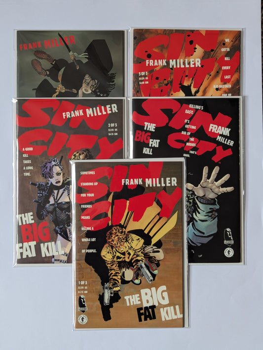 Sin City The Big Fat Kill #1-5 Dark Horse Comic Book Series Set