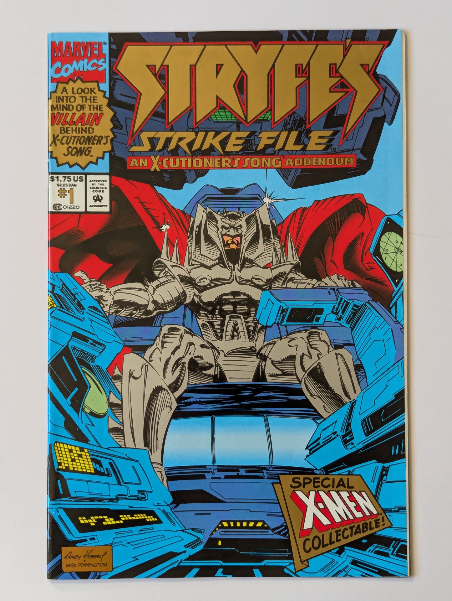 Stryfes Strike File #1 Marvel Comic Book