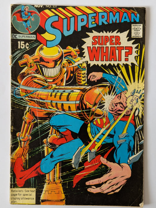 Superman #231 DC Comic Book