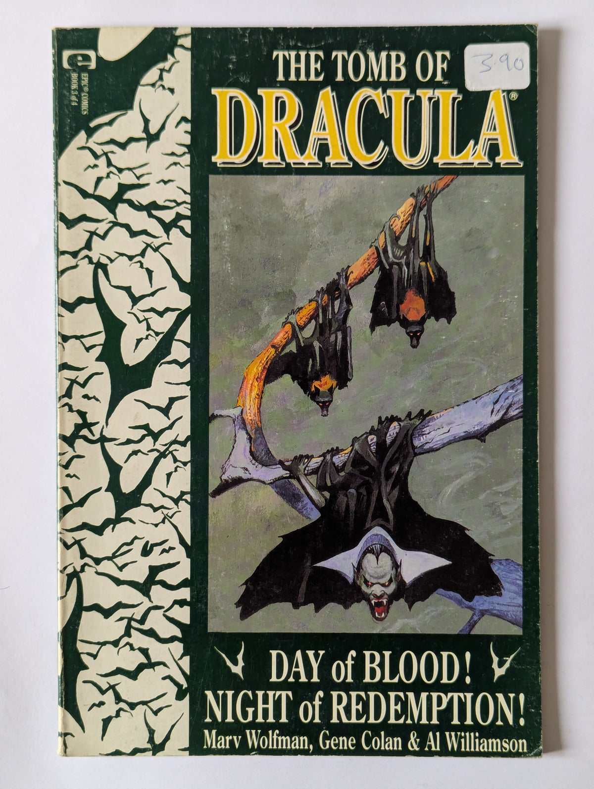 Tomb of Dracula Day of Blood Night of Redemption #3 Marvel Comic Book