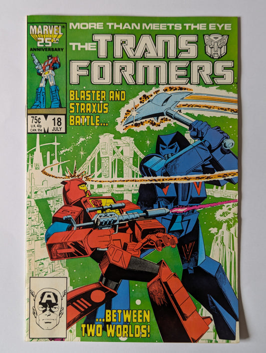 Transformers #18 Marvel Comic Book