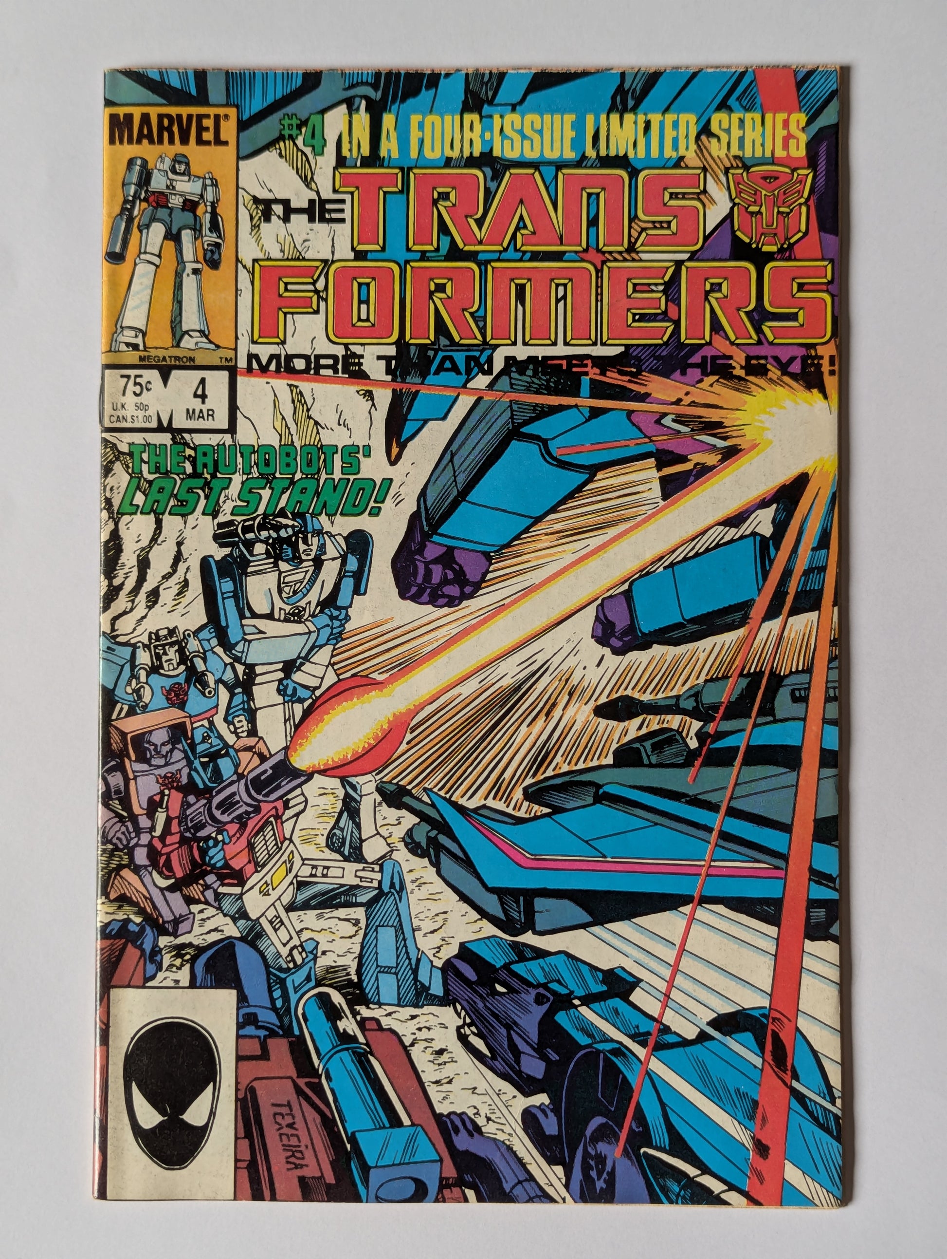 Transformers #4 Marvel Comic Book