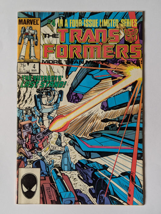 Transformers #4 Marvel Comic Book