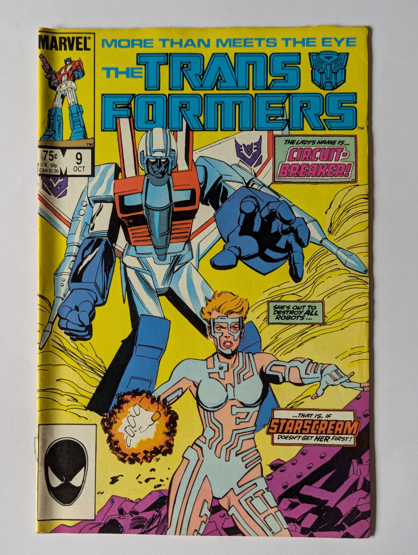 Transformers #9 Marvel Comic Book
