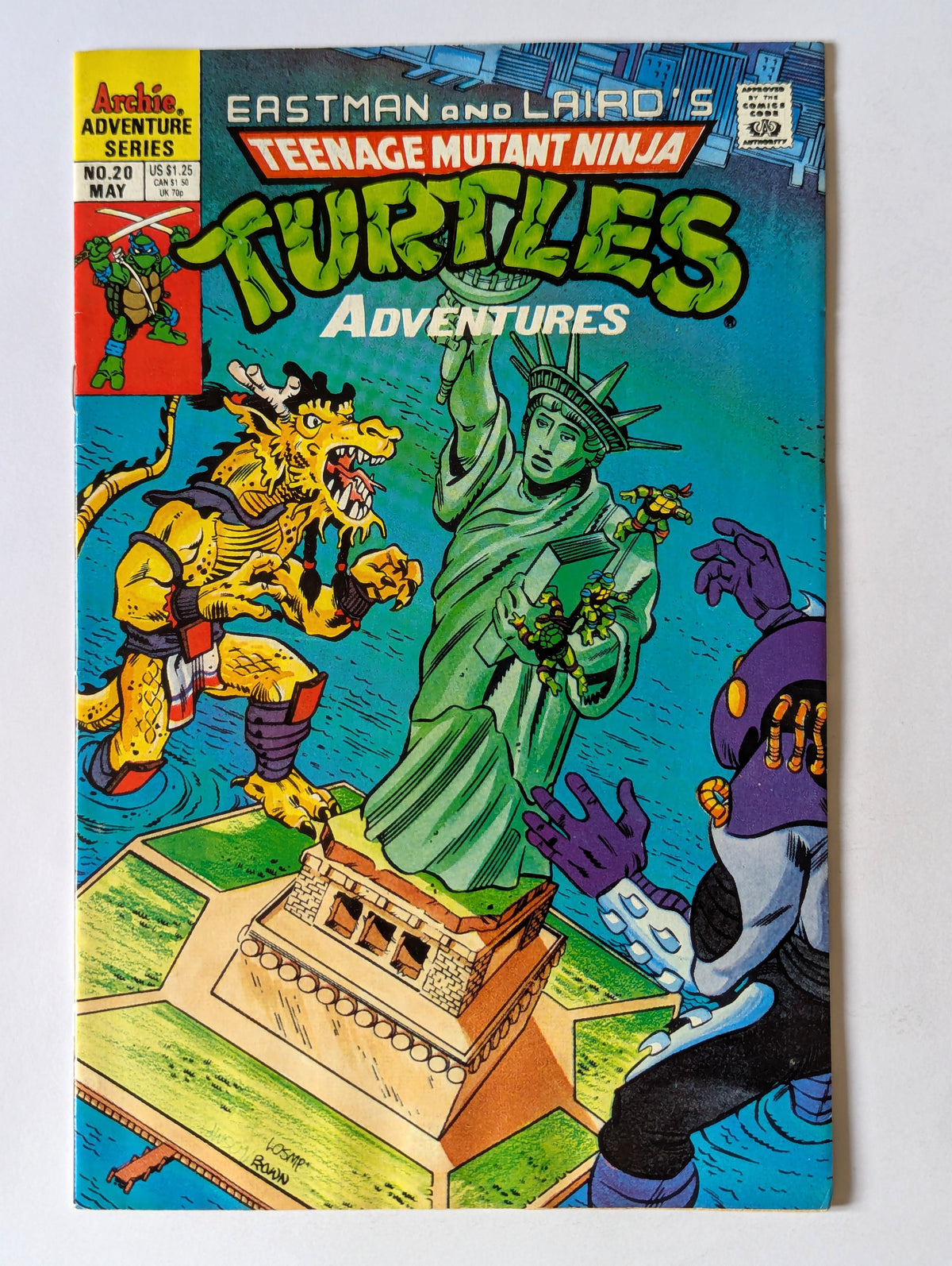 Teenage Mutant Ninja Turtles Adventures #20 Archie Comic Book