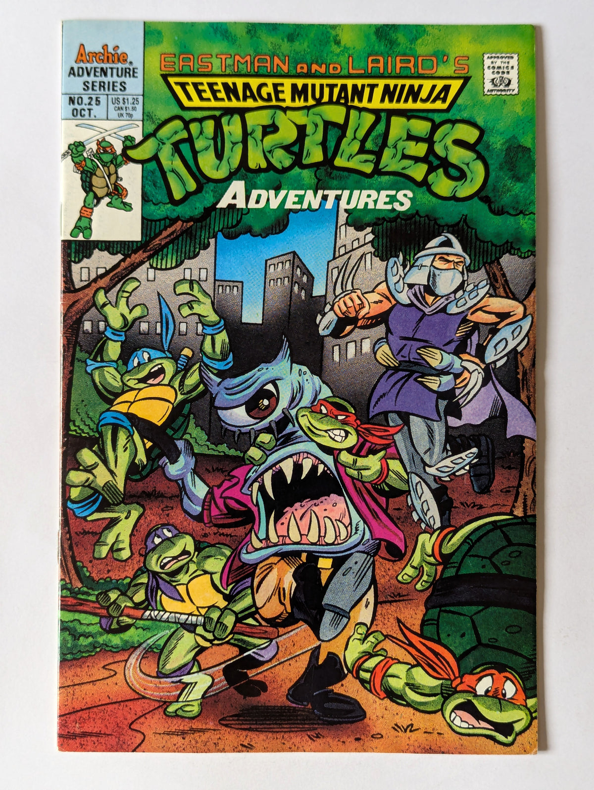Teenage Mutant Ninja Turtles Adventures #25 Archie Comic Book