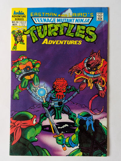 Teenage Mutant Ninja Turtles Adventures #26 Archie Comic Book