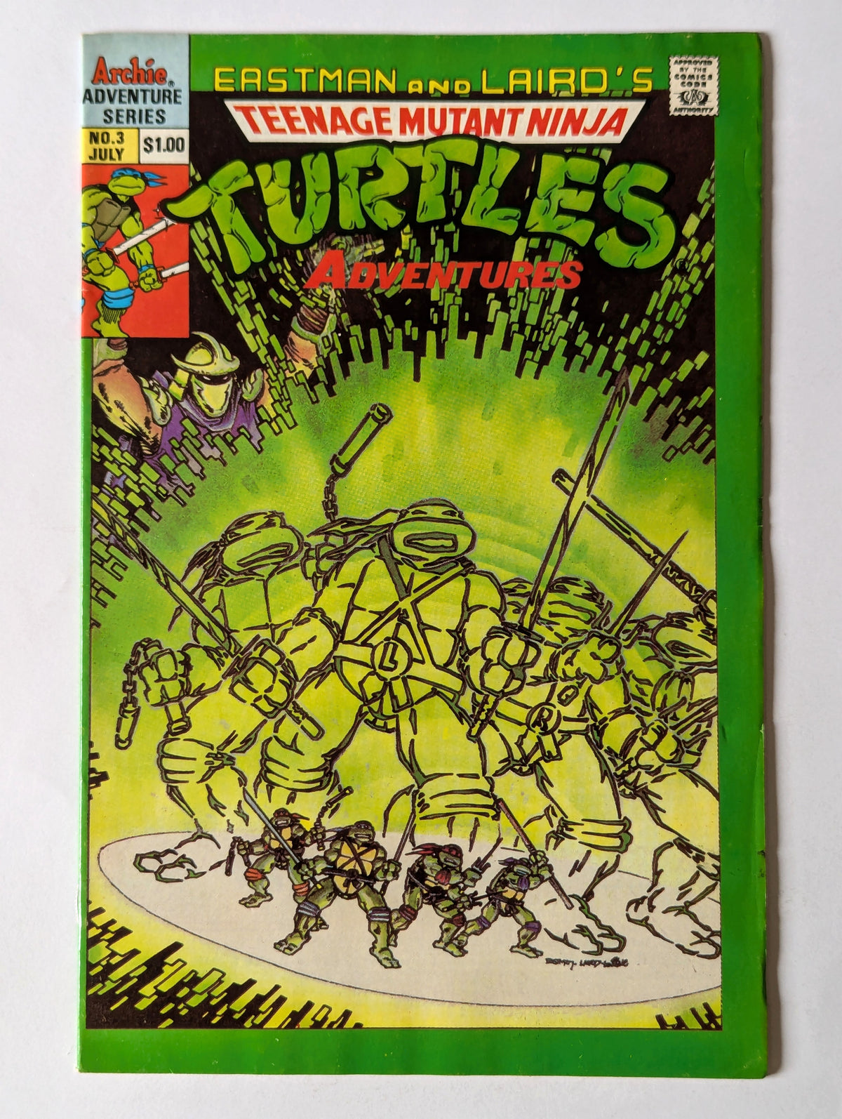 Teenage Mutant Ninja Turtles Adventures #3 Archie Comic Book