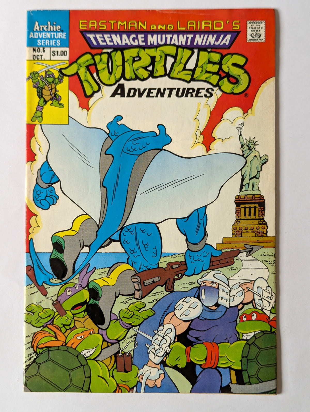 Teenage Mutant Ninja Turtles Adventures #5 Archie Comic Book