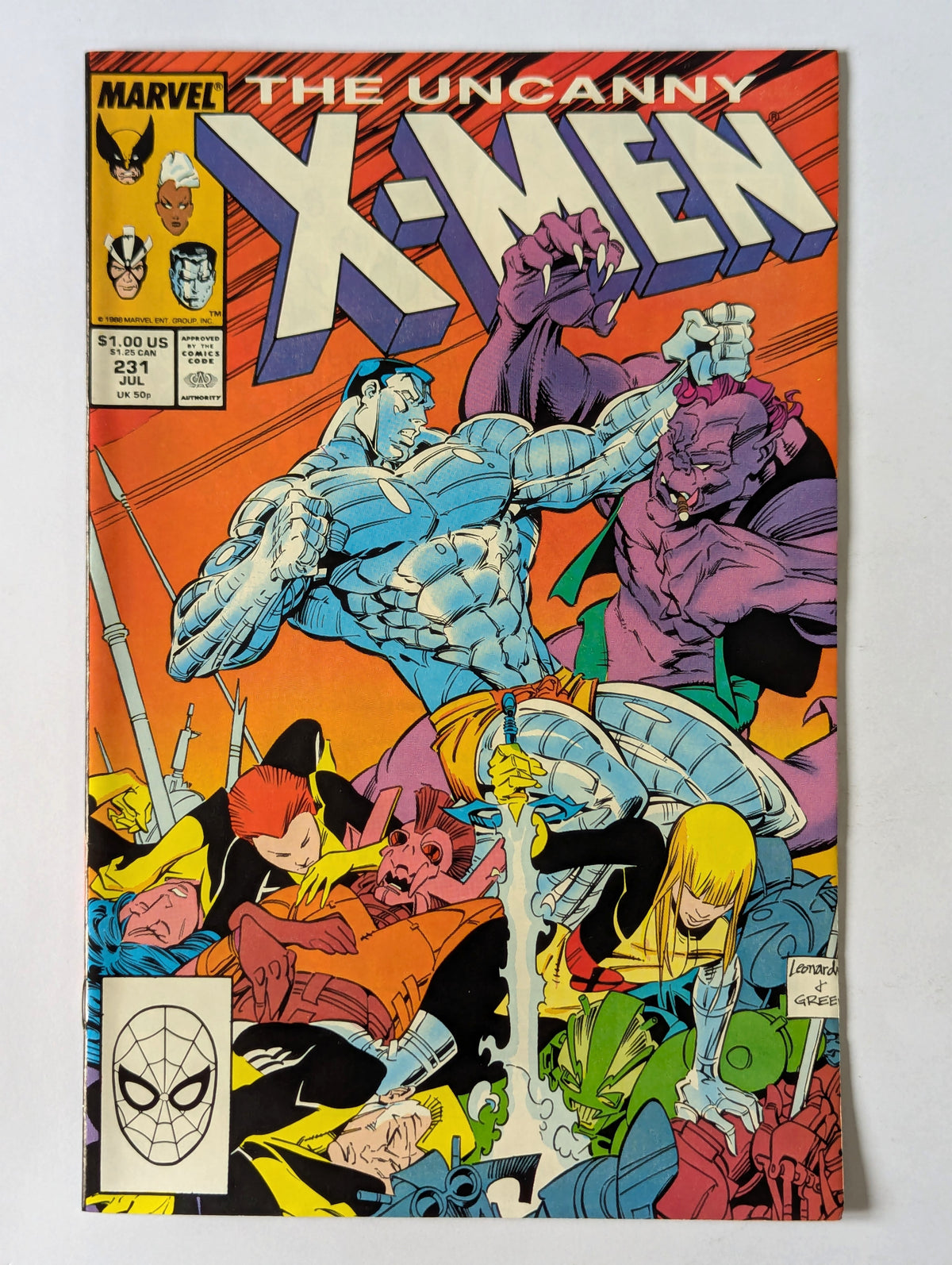 Uncanny X-Men #231 Marvel Comic Book