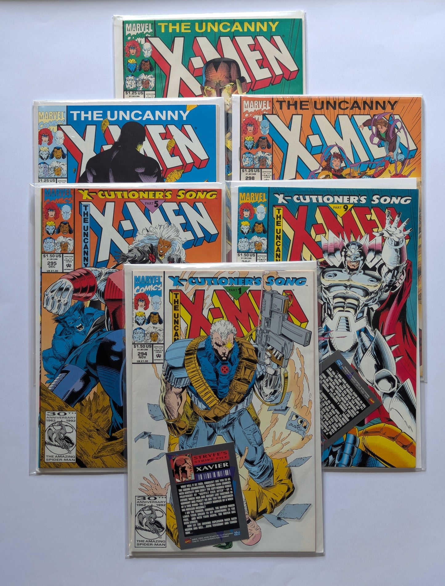 Uncanny X-Men #294-299 Marvel Comic Books