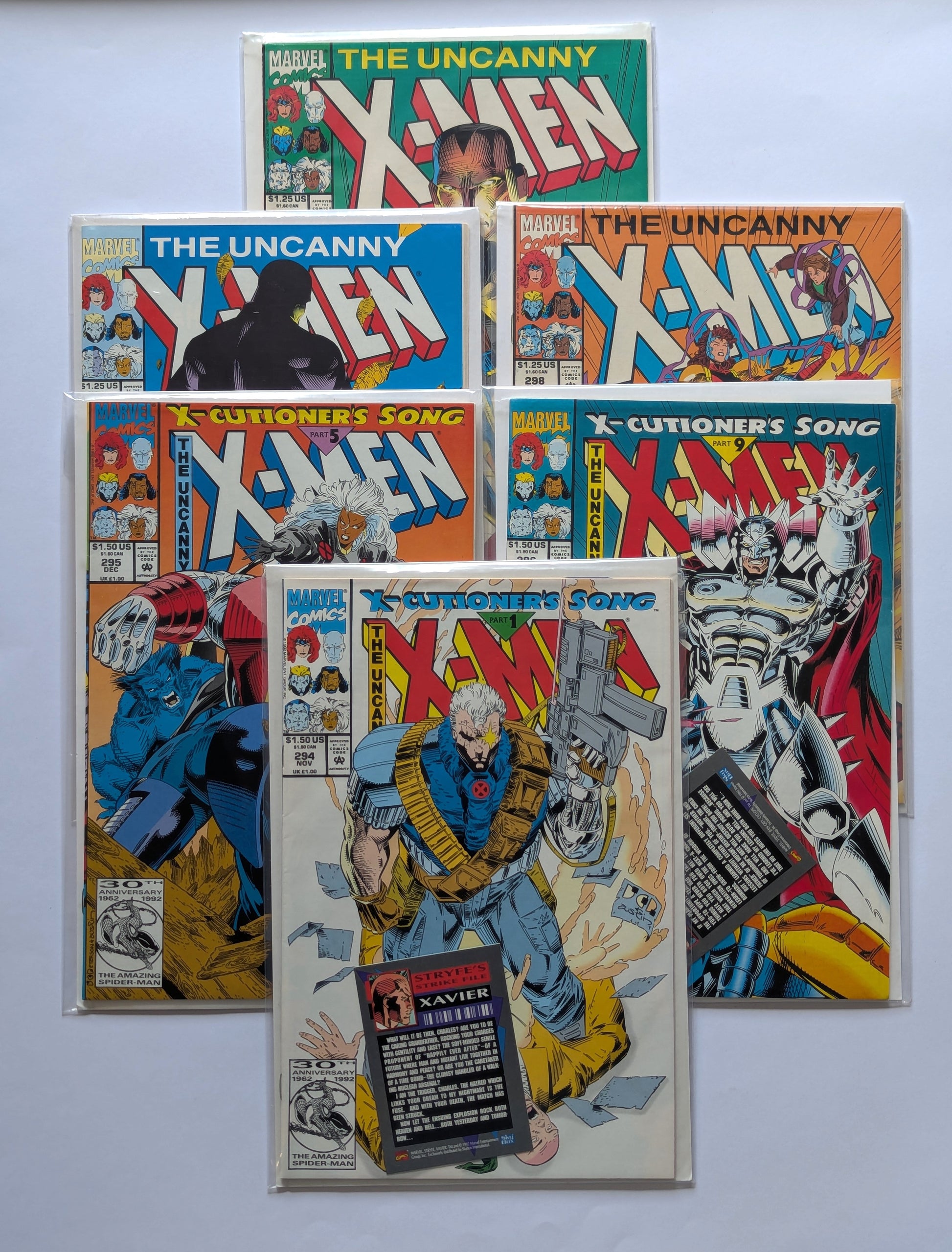 Uncanny X-Men #294-299 Marvel Comic Books