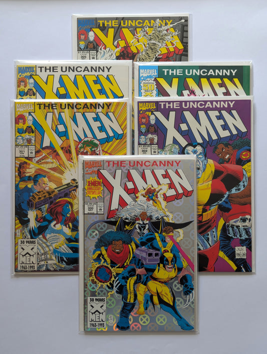 Uncanny X-Men #300-305 Marvel Comic Books
