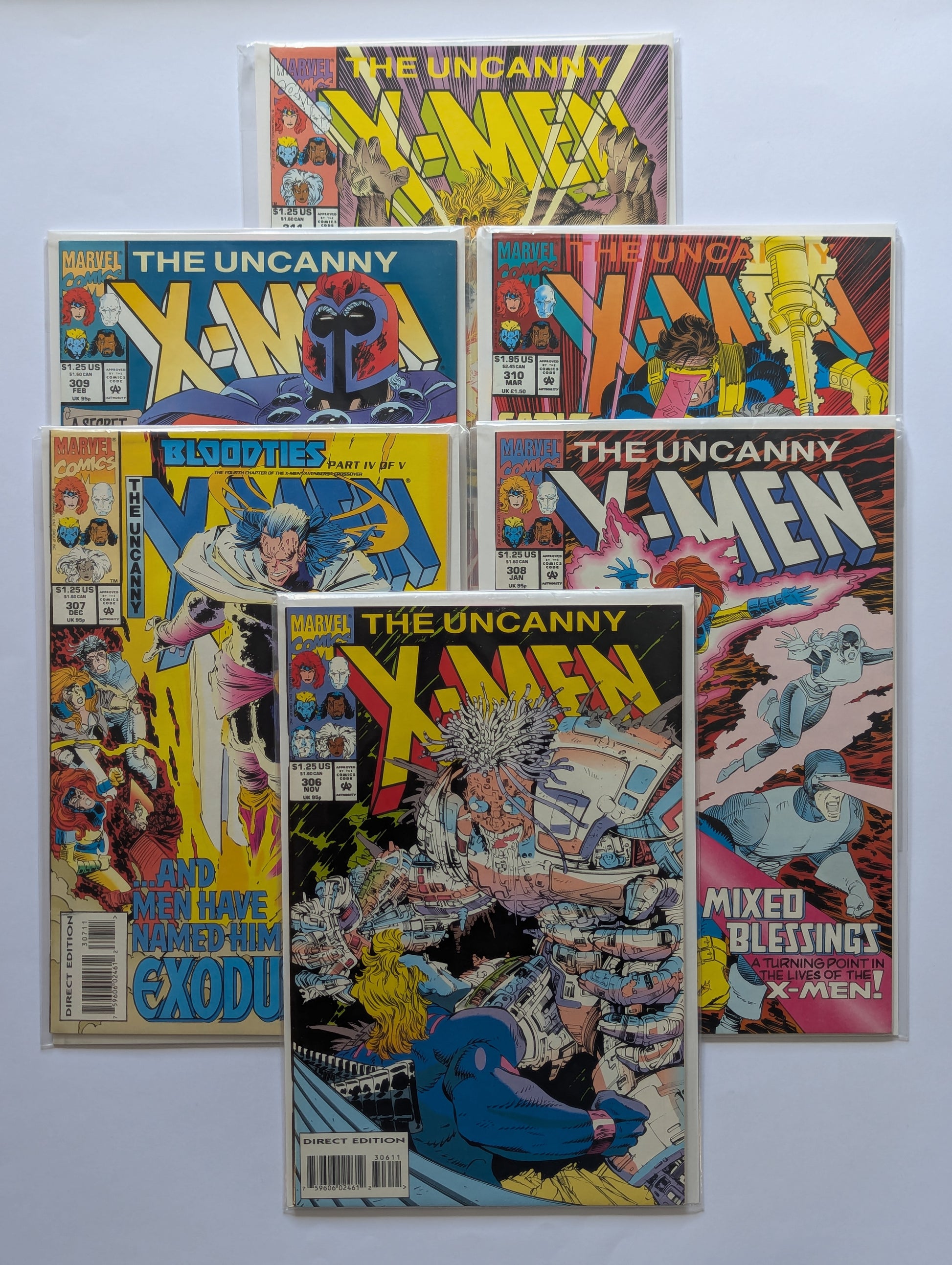 Uncanny X-Men #306-311 Marvel Comic Books