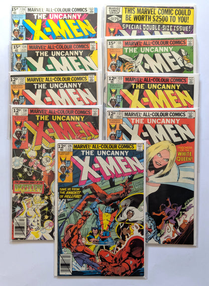 Uncanny X-Men #129-137 Limited Series Marvel Comic Book Set