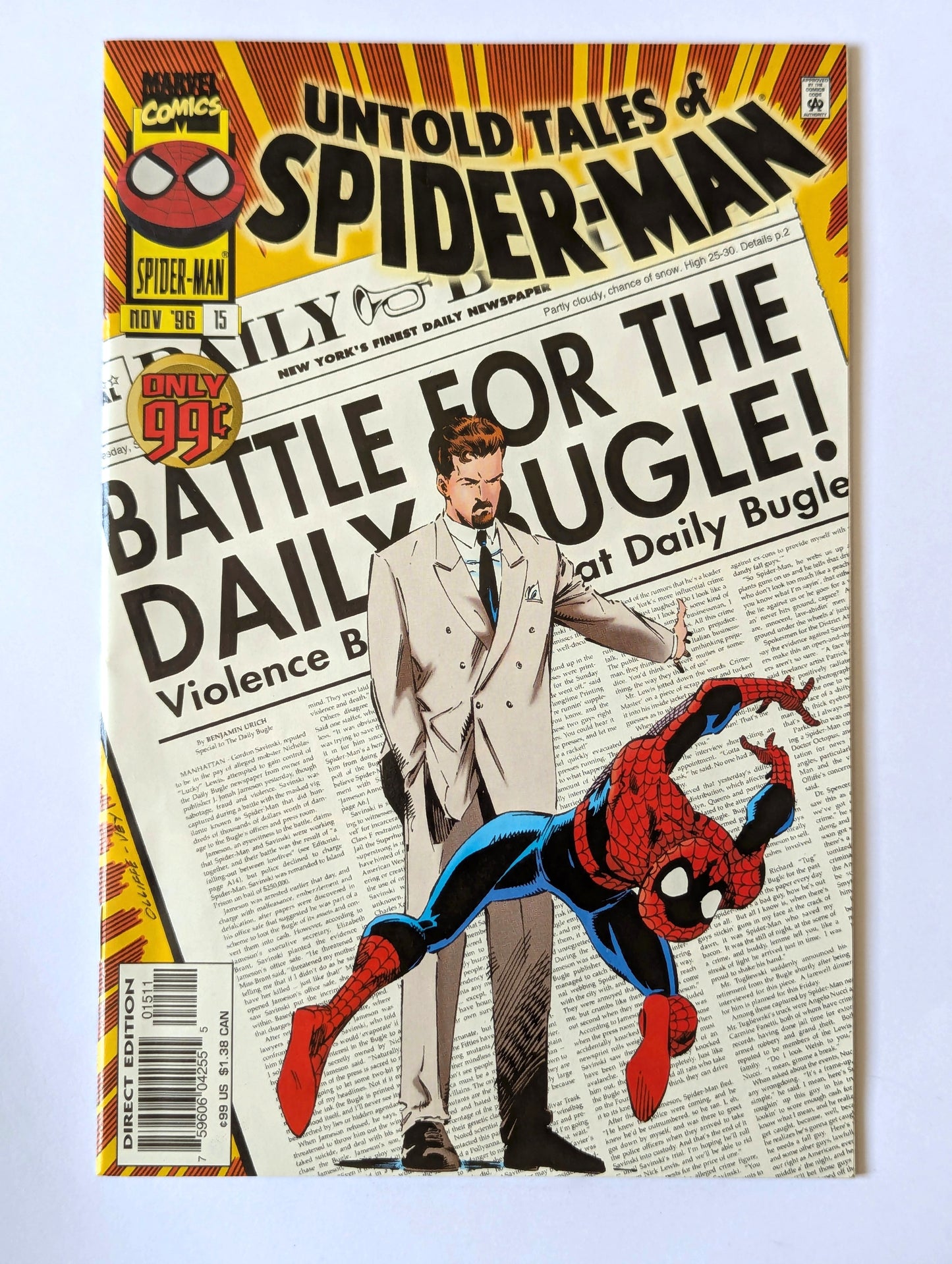 Untold Tales of Spider-Man #15 Marvel Comic Book