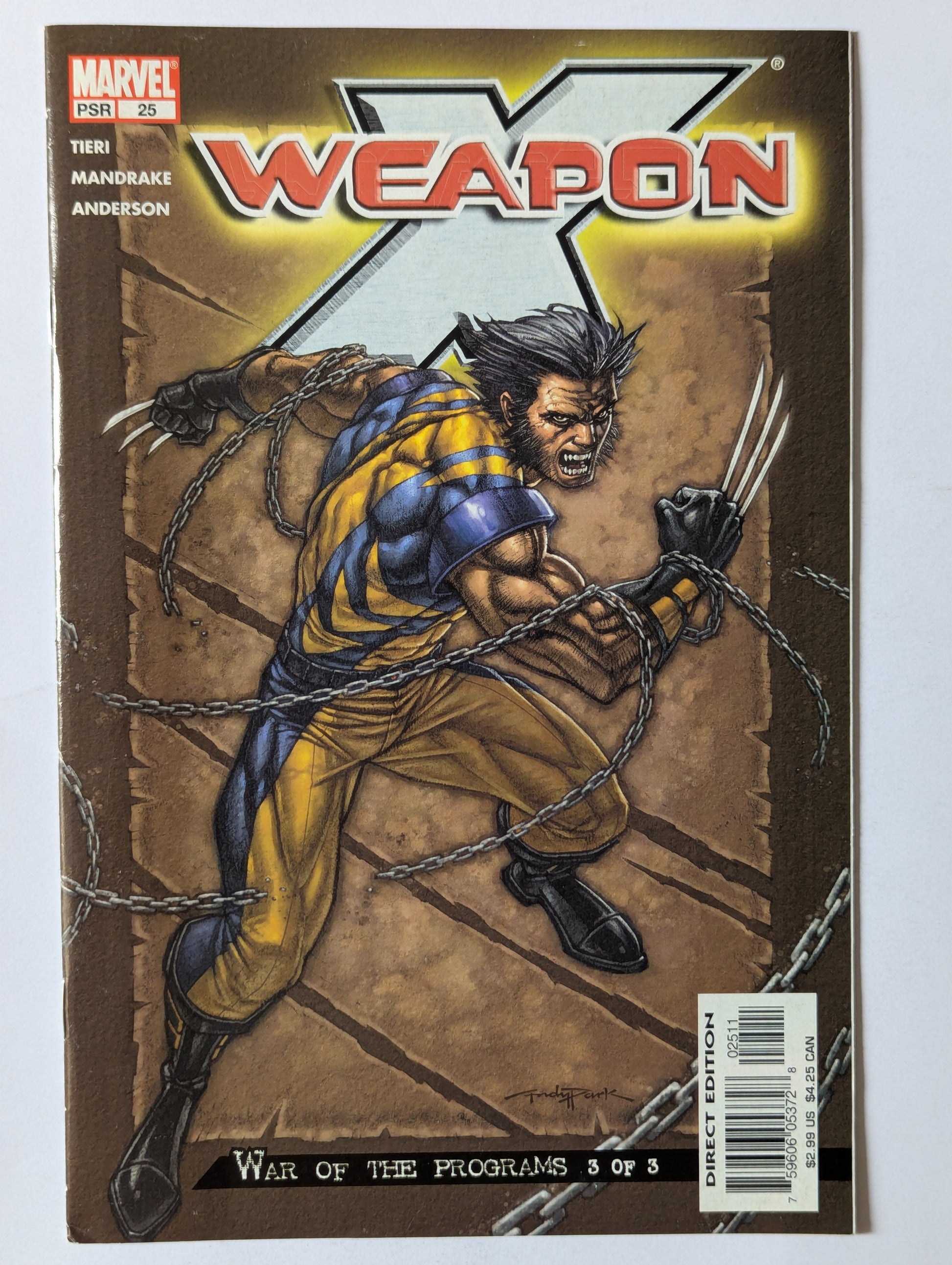 Weapon X #25 Marvel Comic Book