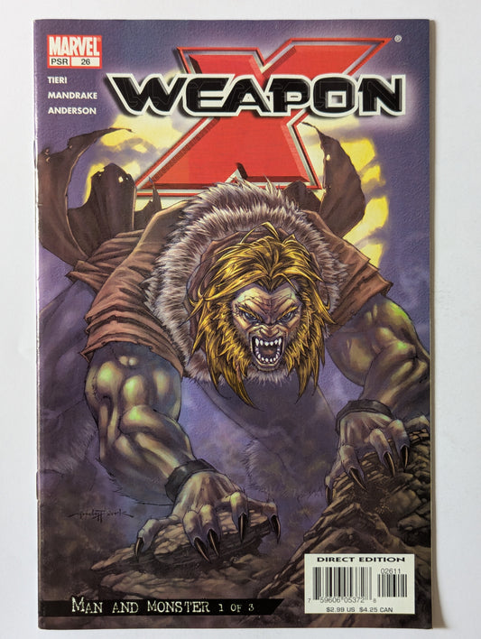 Weapon X #26 Marvel Comic Book