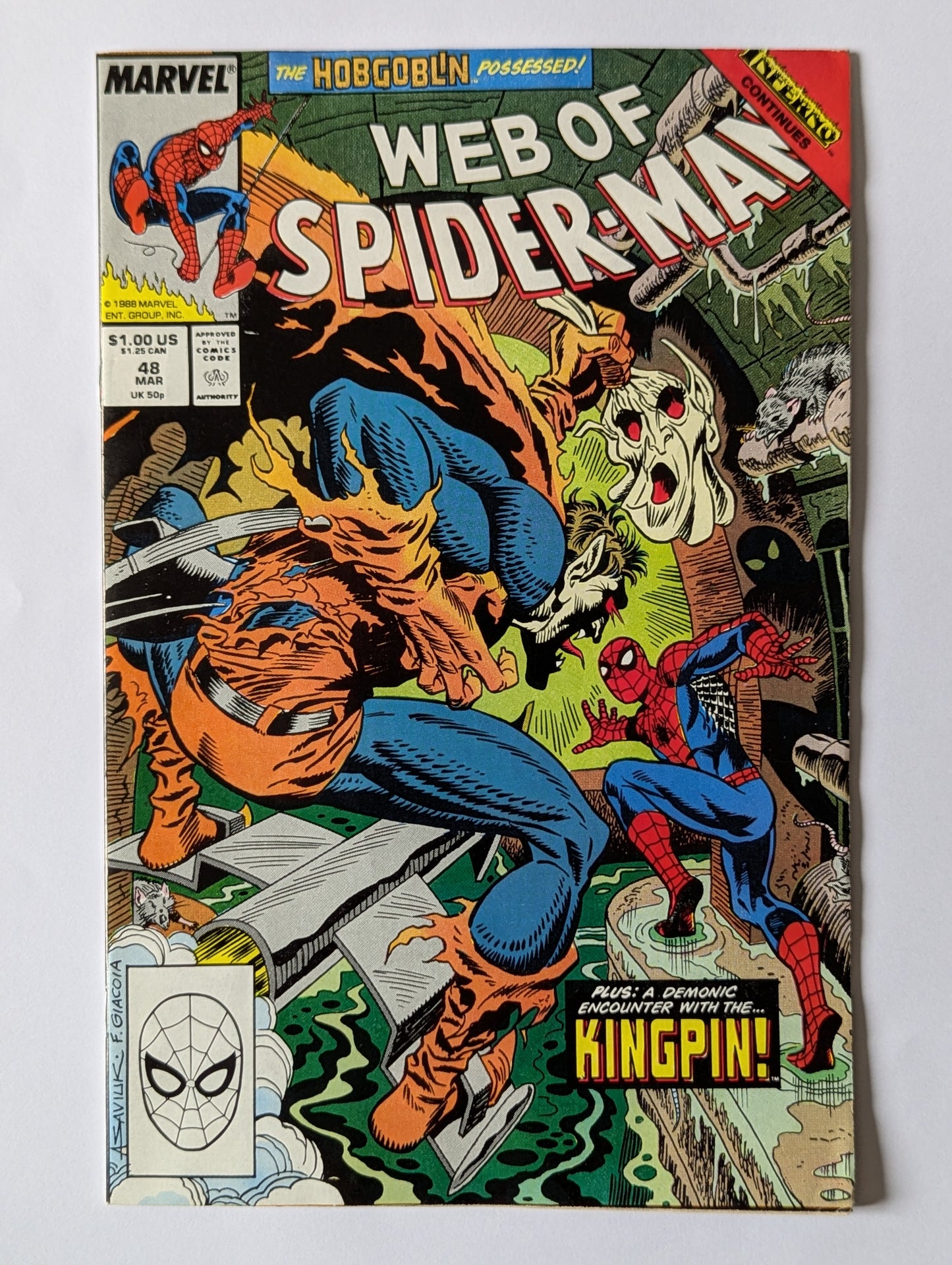 Web of Spider-Man #48 Marvel Comic Book