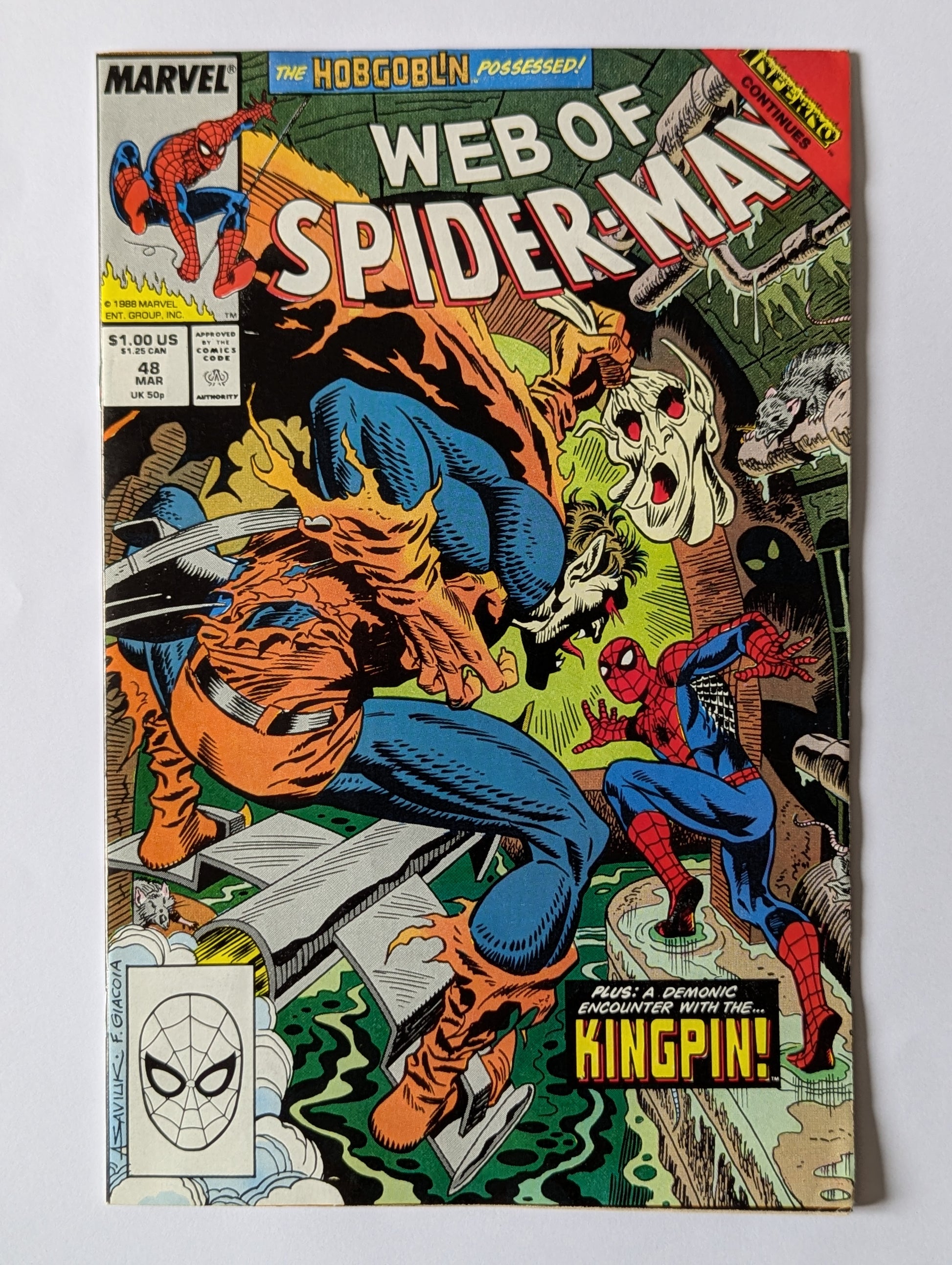 Web of Spider-Man #48 Marvel Comic Book