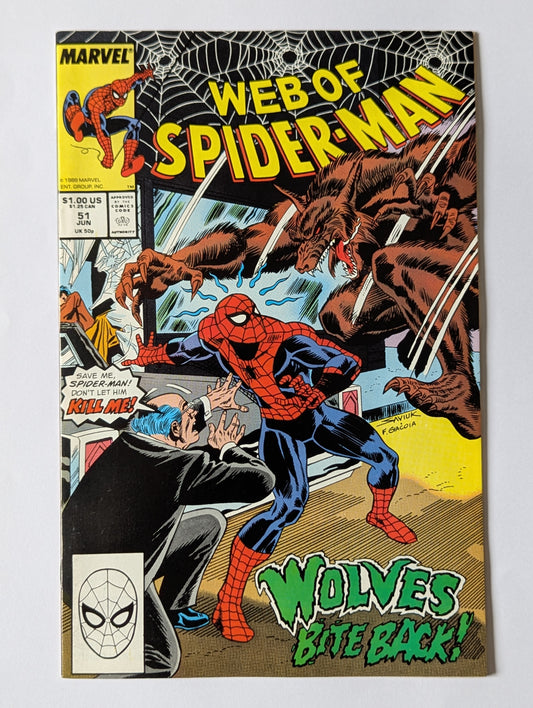 Web of Spider-Man #51 Marvel Comic Book