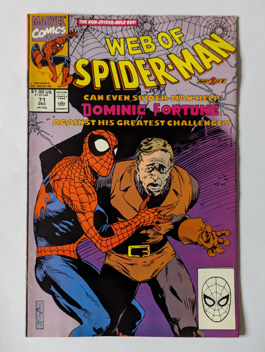 Web of Spider-Man #71 Marvel Comic Book